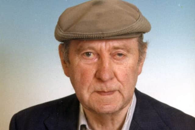 Unsolved murder of Harry Howell of Ibbison Court, Blackpool in 1988.
Detectives believe this photograph was on a bus pass inside a wallet stolen by the murderer.
Published EG 02/12/1988, 23/12/1988, 06/11/1989, 19/01/1990