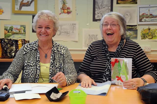 Dorothy and Penny from the card-making group