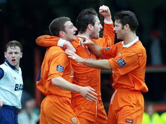 James Quinn, centre, and Tony Ellis, right, were both among the scorers