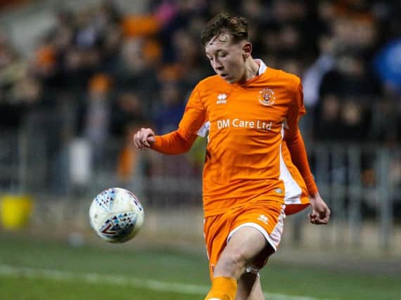 Nathan Shaw scored in Blackpool's 4-0 first round win