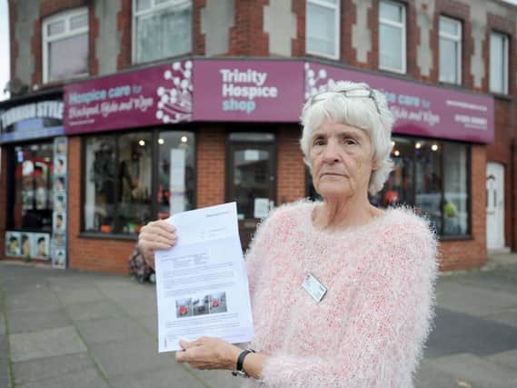 Elaine Lambert was given a parking ticket on the forecourt despite parking their for several years.