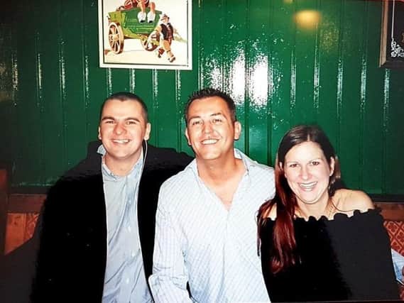 Simon Marx with his half brother Karl Conlon Parr and their sister Clare