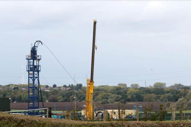The tower at the Preston New Road fracking site