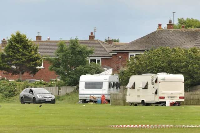 Travellers previously at the Blackpool Road playing fields
