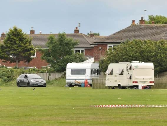 Travellers previously at the Blackpool Road playing fields