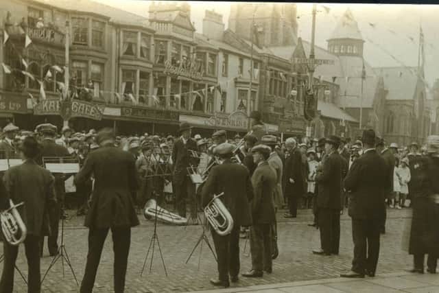July Peace Day, 1919, the celebrations in Blackpool  marking the signing of the Treaty of Versailles, the official declaration of peace following the First World War