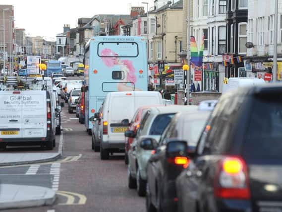 Motorists have been suffering long traffic delays in Blackpool.