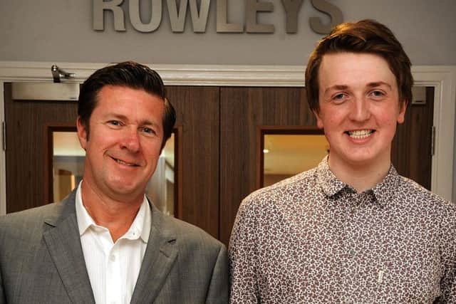 Rowley with the hotel's former manager Sam Oyston