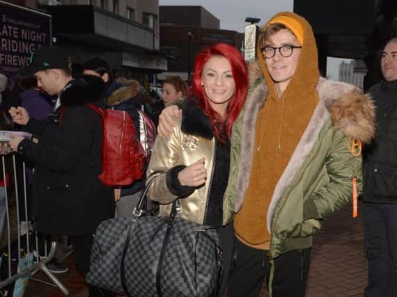 Joe Sugg arrives at Blackpool Tower for Strictly Come Dancing rehearsals with professional partner Dianne Buswell. PICTURES: Dave Nelson