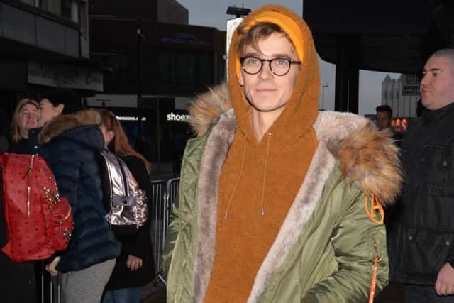Joe Sugg arrives at Blackpool Tower for Strictly Come Dancing rehearsals