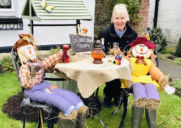 Alison Lane of Westby Street with her winning entry in the inaugural Lytham Scarecrow Festival