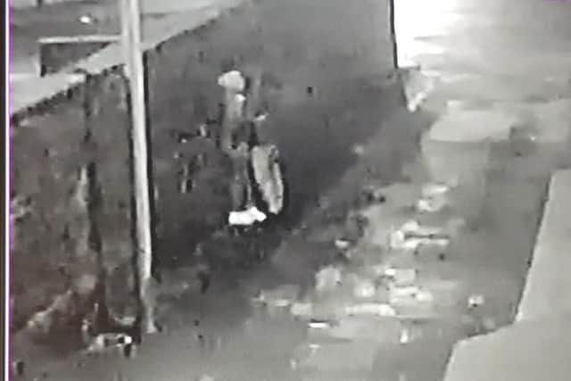 The pair were caught on CCTV "kissing and hugging" shortly before the incident.