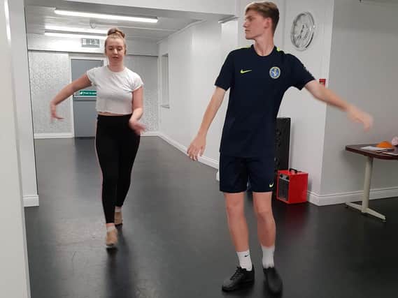 Bailey Pack from Spirit of Youth FC taking part in rehearsals for Spirit Does Strictly