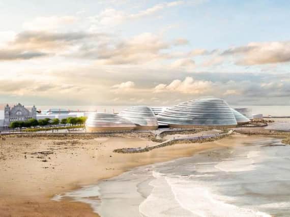 An artists impression of Eden Project North, a proposed new attraction for Morecambe . Picture Grimshaw  Architects