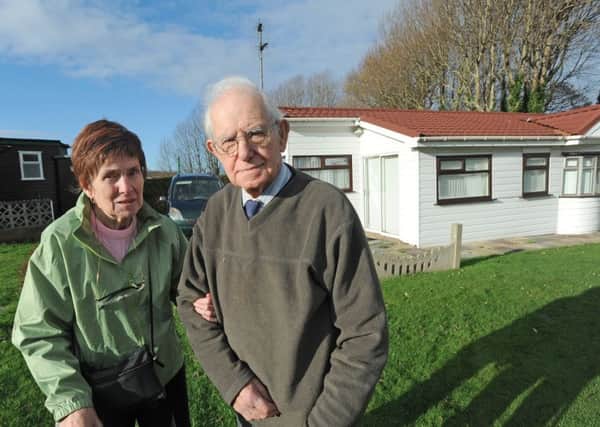 Chris and Ron Davies face removal from their home at Riverside Chalet Park in Little Singleton after their yearly rent was increased by Â£1,300.