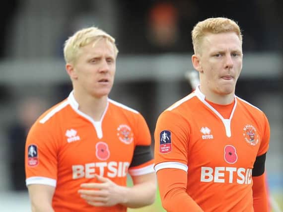 Mark Cullen and Callum Guy were missing for Blackpool on Saturday