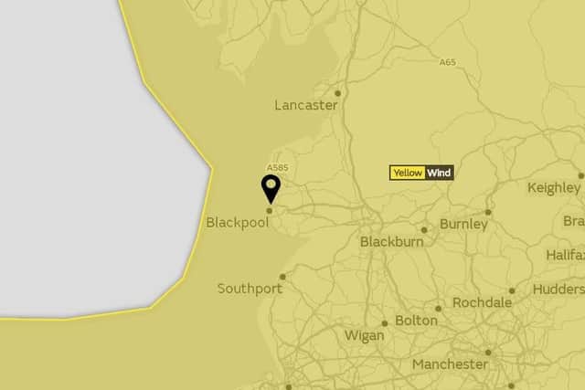 Yellow weather warning extended as heavy rain and wind forecast to hit Blackpool tomorrow