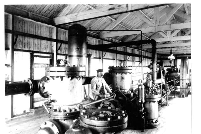 Inside the engine room of the Preesall salt mine