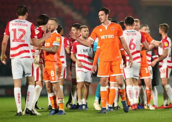 Blackpool lost at Doncaster Rovers in midweek