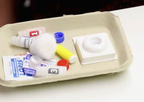 An HIV test kit at a Sexual Health Centre. Picture by PA Wire/PA Images