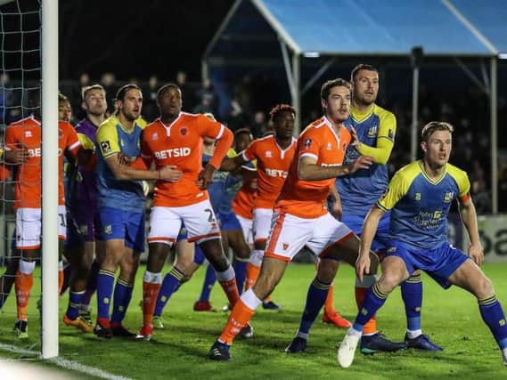 Blackpool were held to a 0-0 draw against Solihull Moors at Damson Park last night