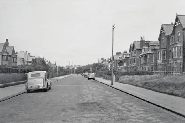 Fairhaven Road, St Annes, pictured in the early 1950s. It was originally intended to be a grand entrance to the Fairhaven Estate, leading down to an outer Promenade which was never built.
From the book The Making of Fairhaven, by Brian Turner