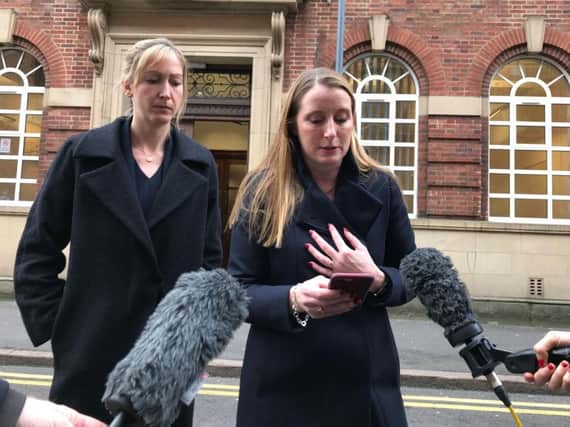 Lawyer Isabel Bathurst speaks to the media outside Birmingham Coroner's Court after an inquest was told Tryce Harry, 49, died in Hungary in March as a result of complications of elective surgery. Photo credit: Phil Barnett/PA Wire
