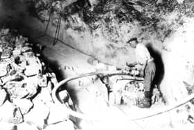Undercutting machine in operation at Preesall salt mine