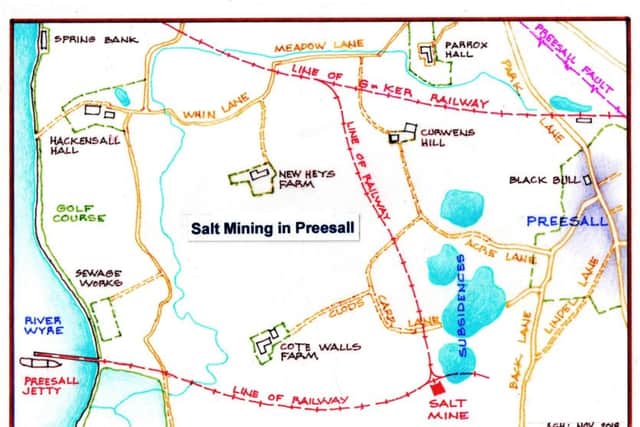 Map of the salt mining industry by Gordon Heald