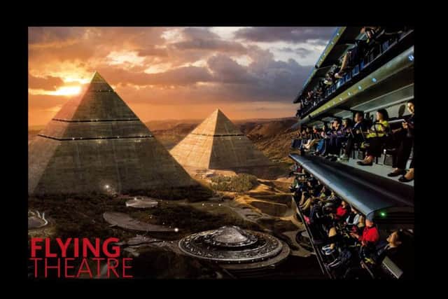 Chariots Of The Gods will be the main theme including the UKs first flying  theatre, a fully-immersive thrill ride that will create the incredible sensation of human flight.
