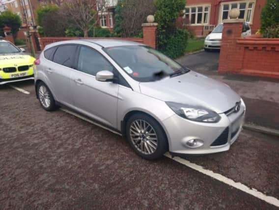 The silver Ford Focus seized by police in St Annes. Credit: Lancs Road Police
