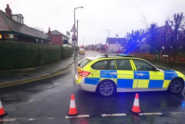 Blackpool Road has been closed due to the faulty crossing barriers. Credit: Lancs Road Police