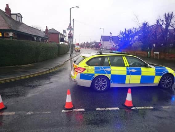 Blackpool Road has been closed due to the faulty crossing barriers. Credit: Lancs Road Police
