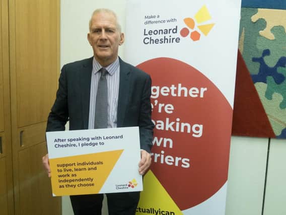 Blackpool South MP Gordon Marsden joined charity Leonard Cheshire to
mark International Day of Persons with Disabilities