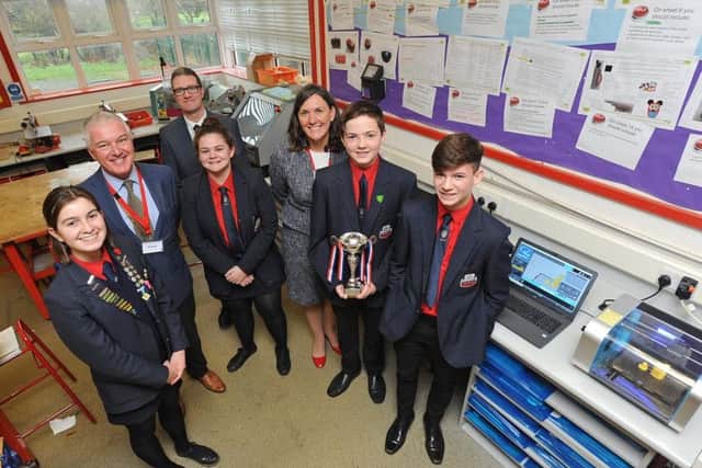 This year's winners St Bede's helped launch the 2019 Young Engineer's Challenge