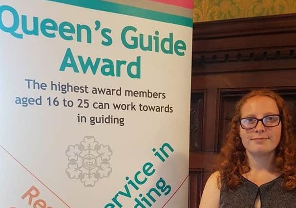 Abbey McNamara, who has received the Queen's Guide Award.