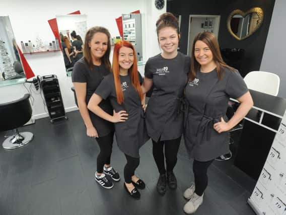 The team at Salon 19 are celebrating 10 years in business. Stacey Allkins-Thomas, Zoe Robinson, Kelsey Glover and Tasha Jordan from Salon Nineteen on Squires Gate Lane celebrate 10 years in business