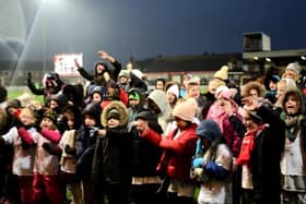 Flakefleet performs for Fleetwood Town FC crowds