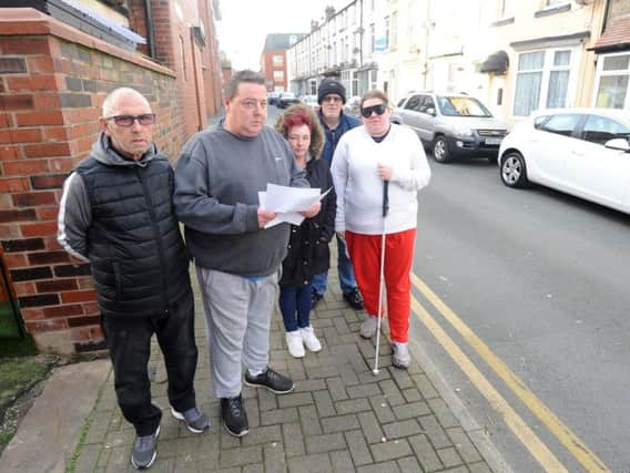 Residents on Shannon Street calling for residents-only parking, from left: George Kellett, Raymond Castle, Sharon Jeffcoate, Robert Lidzy and Sally Castle
