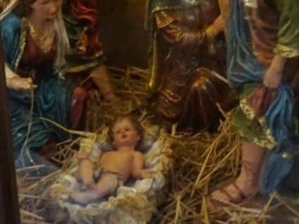 The baby Jesus figurine was stolen from a locked display cabinet in St Annes Square, St Annes on Thursday December 13.