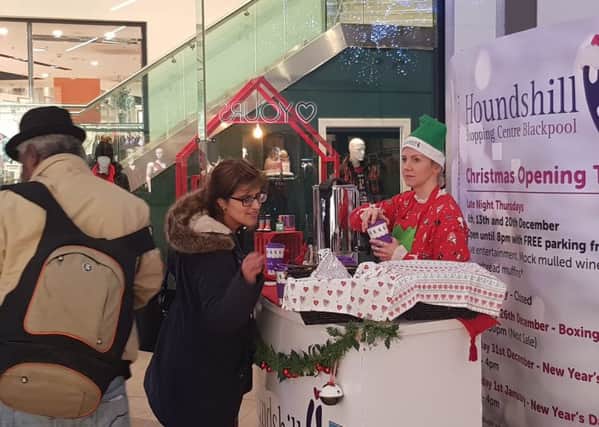 Mock mulled wine was on offer for shoppers.