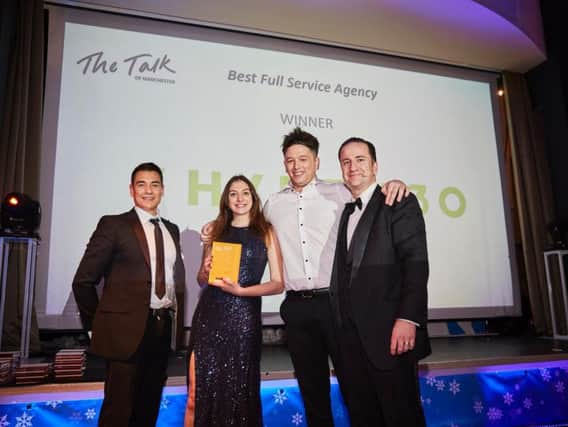 Creative agency Thirty30 won the Best Full Service Agency Award at the Talk of Manchester Awards