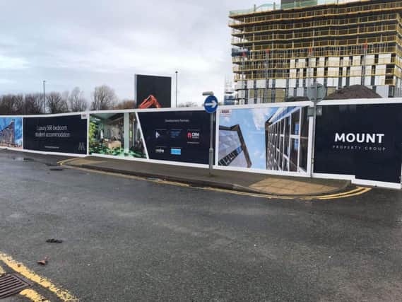 Hoardings at the Natex development in Liverpool have been covered by Blackpool specialist Links, Signs and Graphics
