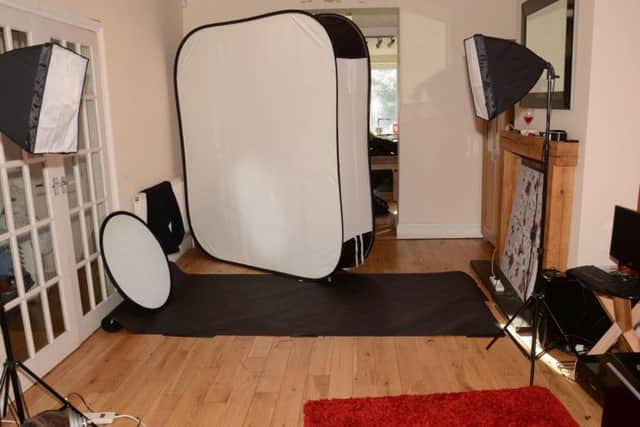 The home studio of amateur photographer Nigel Wilkinson, 45, who lured men to his home for photoshoots then drugged and abused them. Photo credit: Avon and Somerset Police/PA Wire