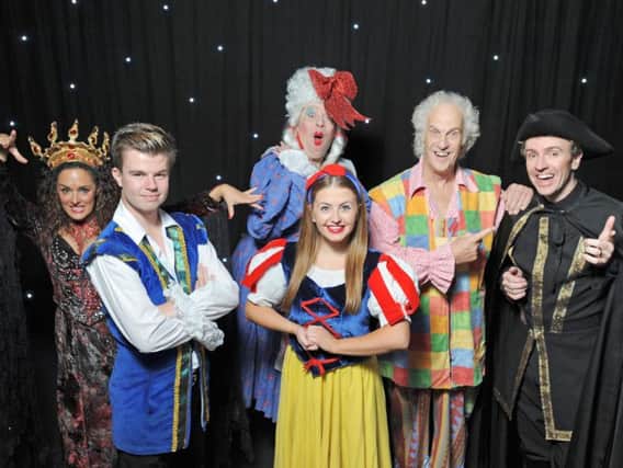 The cast of Snow White and the Seven Dwarfs at Lowther Pavilion.