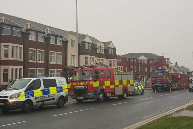 Police and fire services were called to the incident on Clifton Drive.