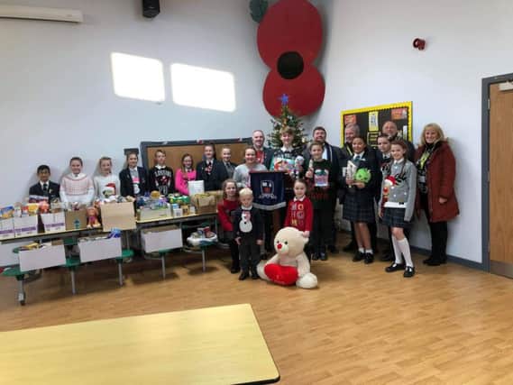 Armfield Academy students make donations to the BST foodbank