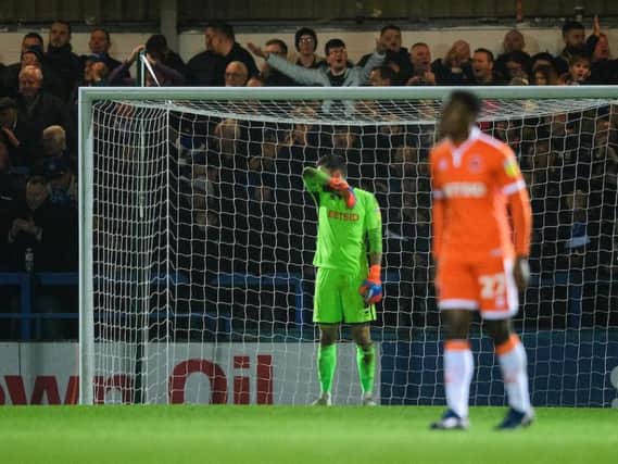 Mark Howard made a string of fine saves in the Blackpool net