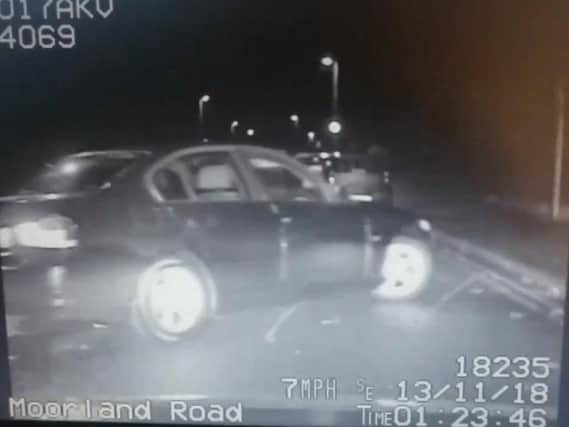 Picture from video footage from Lancashire roads police