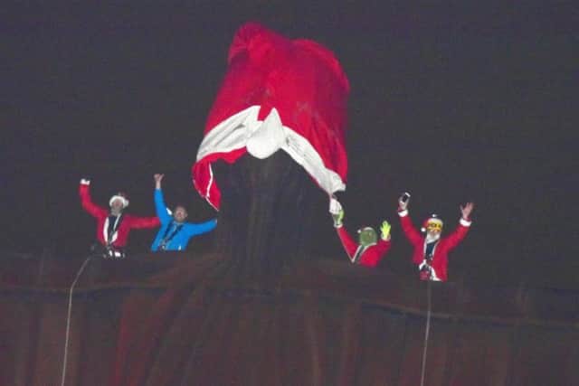 The Santa hat was not the group's first attempt to decorate the Angel of the North